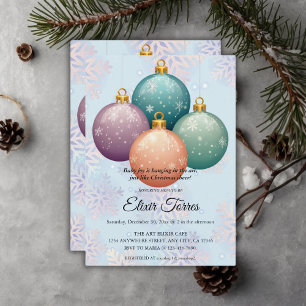 Modern Pastel-julklapp för prydnadsbarn Inbjudningar