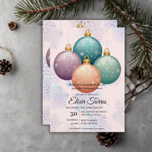 Modern Pastel-julklapp för prydnadsbarn Inbjudningar