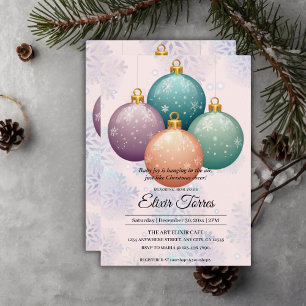 Modern Pastel-julklapp för prydnadsbarn Inbjudningar