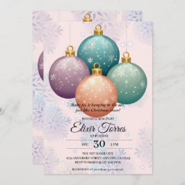 Modern Pastel-julklapp för prydnadsbarn Inbjudningar