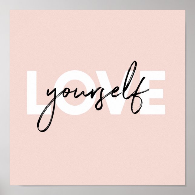Modern Pastel Kärlek Yourself Motivation Quote Gif Poster (Framsidan)