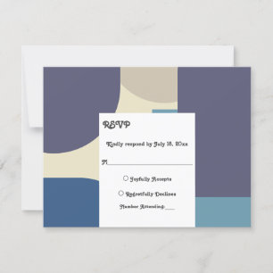 Modern Pastel Lila Retro Abstrakt Bröllop OSA Kort