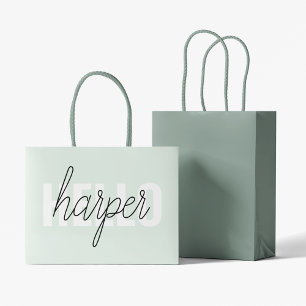 Modern Pastel Mint Hej och du Namn