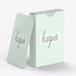 Modern Pastel Mint Hej och du Namn Casinokort<br><div class="desc">Modern Pastel Mint Hej och du Namn</div>