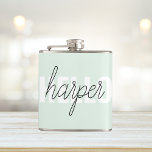 Modern Pastel Mint Hej och du Namn Fickplunta<br><div class="desc">Modern Pastel Mint Hej och du Namn</div>