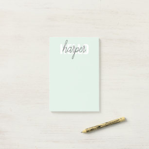 Modern Pastel Mint Hej och du Namn Post-it Block