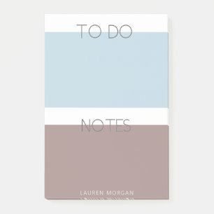 Modern Pastel Monogramanteckningar Post-it Block