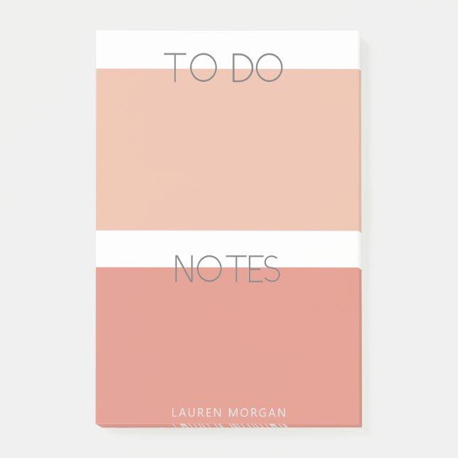 Modern Pastel | Monogramanteckningar Post-it Block (Framsida)