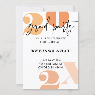 Modern Pastel Ombre Grad Party-inbjudan Inbjudningar