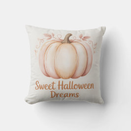 Modern Pastel Orange Halloween Pumpkin Kudde