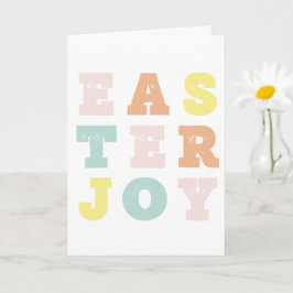 Modern Pastel Påsk Joy Kort