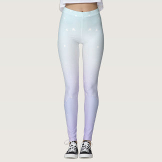 Modern Pastel Periwinkle Light Turcos Ombre Cap Leggings