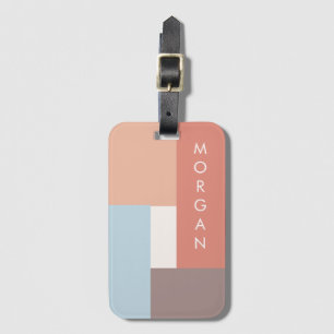 Modern Pastel   Personligens resgodsnummer Bagagebricka