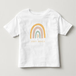 Modern Pastel Rainbow Girl's Birthday Age T Shirt