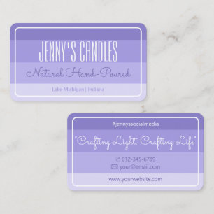 Modern Pastel Rainbow Ombre Lilac Square Gräns Visitkort