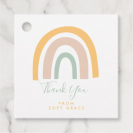 Modern Pastel Rainbow Party Tack Gåvor Etiketter
