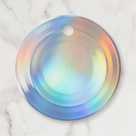 Modern Pastel Rainbow Sjöjungfru Unicorn HoloGraph Gåvor Etiketter