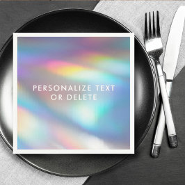 Modern Pastel Rainbow Sjöjungfru Unicorn HoloGraph Pappersservett