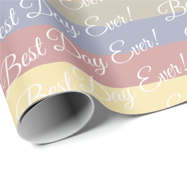 Modern Pastel Rand Presentpapper (Rullad Hörn)
