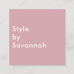 Modern pastel ro och mynta chic mode bloggare fyrkantigt visitkort