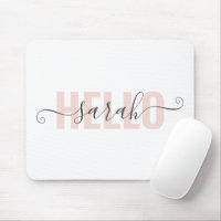 Modern Pastel Rosa Beauty Hej och ditt namn