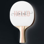 Modern Pastel Rosa Beauty Hej och ditt namn Pingisracket<br><div class="desc">Modern Pastel Rosa Beauty Hej och ditt namn</div>
