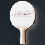 Modern Pastel Rosa Beauty Hej och ditt namn Pingisracket<br><div class="desc">Modern Pastel Rosa Beauty Hej och ditt namn</div>