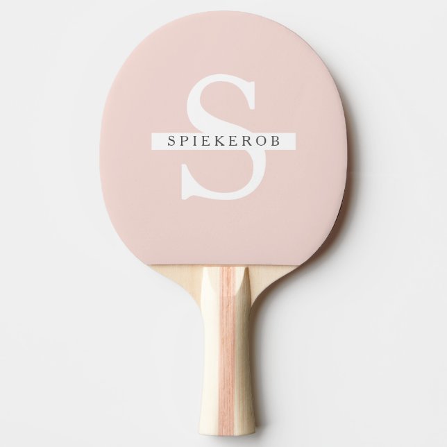 Modern Pastel Rosa Beauty Personlig Namn Pingisracket (Framsidan)
