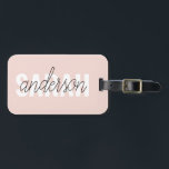Modern Pastel Rosa Beauty Personlig You Namn Bagagebricka<br><div class="desc">Modern Pastel Rosa Beauty Personlig You Namn</div>