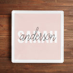 Modern Pastel Rosa Beauty Personlig You Namn Bricka<br><div class="desc">Modern Pastel Rosa Beauty Personlig You Namn</div>