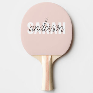Modern Pastel Rosa Beauty Personlig You Namn Pingisracket