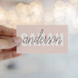 Modern Pastel Rosa Beauty Personlig You Namn Visitkort<br><div class="desc">Modern Pastel Rosa Beauty Personlig You Namn</div>