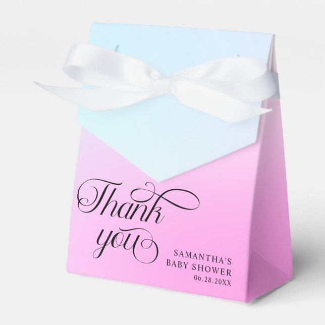 Modern Pastel Rosa Cloud Nine Baby Shower Presentaskar (Framsidan Sidan)