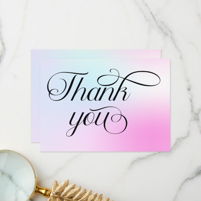 Modern Pastel Rosa Cloud Nine Baby Shower Tack Kort (Fram/Back In Situ)