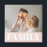 Modern Pastel Rosa Family Photo Gift Magnet<br><div class="desc">Modern Pastel Rosa Family Photo Gift</div>