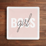 Modern Pastel Rosa Girl Girl Chef Phrase Bricka<br><div class="desc">Modern Pastel Rosa Girl Girl Chef Phrase</div>