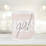 Modern Pastel Rosa Girl Girl Chef Phrase Frostad Glasmugg<br><div class="desc">Modern Pastel Rosa Girl Girl Chef Phrase</div>