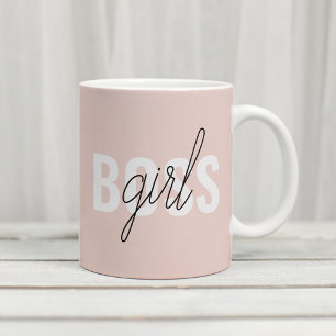 Modern Pastel Rosa Girl Girl Chef Phrase Kaffemugg