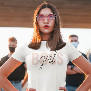 Modern Pastel Rosa Girl Girl Chef Phrase T Shirt