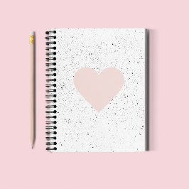 Modern Pastel Rosa & Heart Loving Gift Anteckningsbok