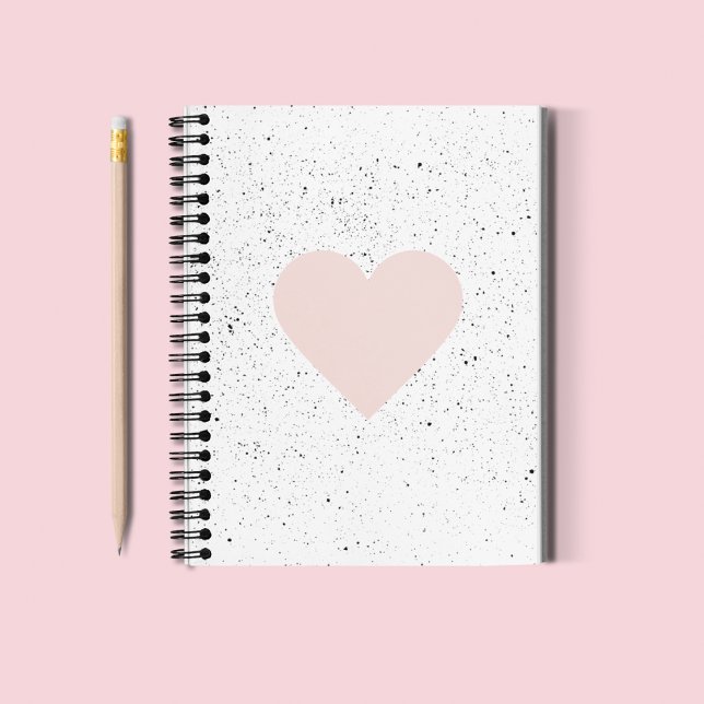 Modern Pastel Rosa & Heart Loving Gift Anteckningsbok (Skapare uppladdad)