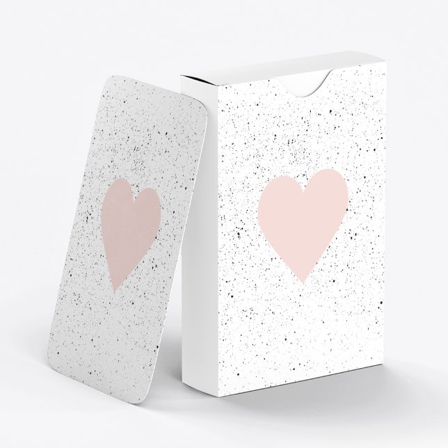 Modern Pastel Rosa & Heart Loving Gift Casinokort (Skapare uppladdad)
