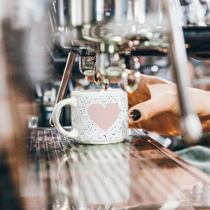 Modern Pastel Rosa & Heart Loving Gift Espressomugg