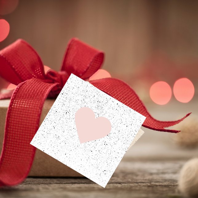 Modern Pastel Rosa & Heart Loving Gift Gåvor Etiketter (Skapare uppladdad)