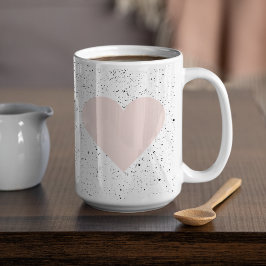 Modern Pastel Rosa & Heart Loving Gift Kaffemugg