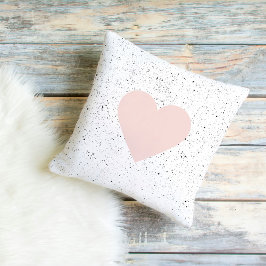Modern Pastel Rosa & Heart Loving Gift Kudde