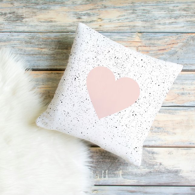 Modern Pastel Rosa & Heart Loving Gift Kudde (Skapare uppladdad)