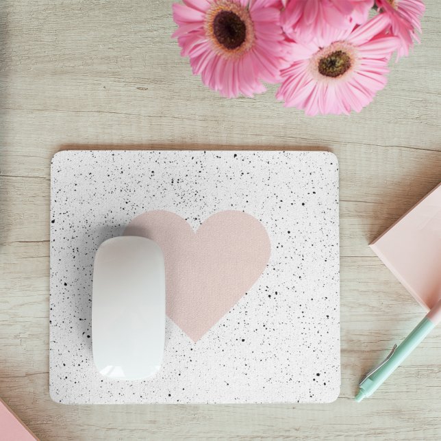 Modern Pastel Rosa & Heart Loving Gift Musmatta (Skapare uppladdad)
