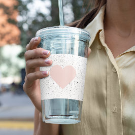 Modern Pastel Rosa & Heart Loving Gift Take Away Mugg