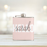 Modern Pastel Rosa Hej och du Namn Fickplunta<br><div class="desc">Modern Pastel Rosa Hej och du Namn</div>